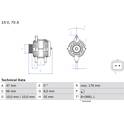 Alternator (Remanufactured) BOSCH - 0 986 042 191
