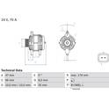 Alternator (Remanufactured) BOSCH - 0 986 042 191