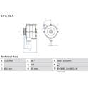 Alternatore (Rigenerato) BOSCH - 0 986 038 090