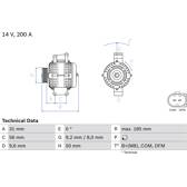 Alternatore (Rigenerato) BOSCH - 0 986 048 550