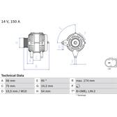 Alternatore (Rigenerato) BOSCH - 0 986 083 700