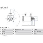 Starter (Wiederaufbereitet) BOSCH - 0 986 013 850