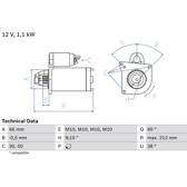Starter (Wiederaufbereitet) BOSCH - 0 986 016 400