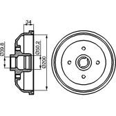 Brake drums (2-wheel set) BOSCH - 0 986 477 040