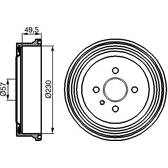 Brake drums (2-wheel set) BOSCH - 0 986 477 100