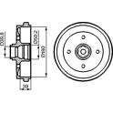 Brake drums (2-wheel set) BOSCH - 0 986 477 111