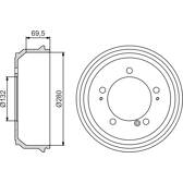 Brake Drum BOSCH - 0 986 477 169