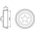 Brake drums (2-wheel set) BOSCH - 0 986 477 185