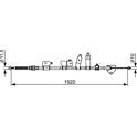 Cable de accionamiento, freno de estacionamiento BOSCH - 1 987 482 438