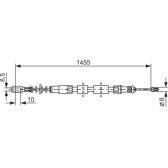 Cavo comando, Freno stazionamento BOSCH - 1 987 477 040