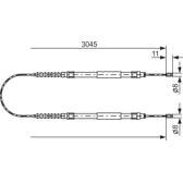 Cavo comando, Freno stazionamento BOSCH - 1 987 477 115