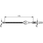 Cavo comando, Freno stazionamento BOSCH - 1 987 477 906