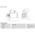 Démarreur (Remanufacturé) BOSCH - 0 986 013 150