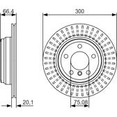 Jeu de 2 disques de frein BOSCH - 0 986 479 045