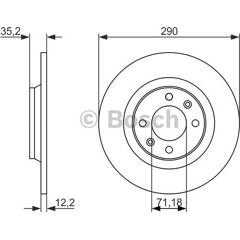 Jeu de 2 disques de frein BOSCH - 0 986 479 118