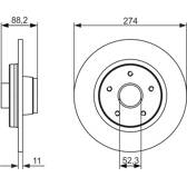 Disque de frein (à l'unité) BOSCH - 0 986 479 695