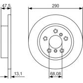 Jeu de 2 disques de frein BOSCH - 0 986 479 D17