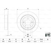 Jeu de 2 disques de frein BOSCH - 0 986 479 E45