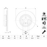Disque de frein (à l'unité) BOSCH - 0 986 479 F61