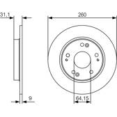 Jeu de 2 disques de frein BOSCH - 0 986 479 V21