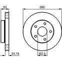 Jeu de 2 disques de frein BOSCH - 0 986 478 195