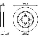 Jeu de 2 disques de frein BOSCH - 0 986 478 501