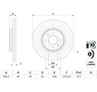 Disques De Frein Delphi BG3430 - Lot De 2 Disques Ventilés - Ø 280 Mm, épaisseur 24 Mm - Compatibilité Première Monte - 8