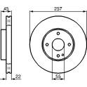 Jeu de 2 disques de frein BOSCH - 0 986 478 638