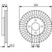 Jeu de 2 disques de frein BOSCH - 0 986 479 090