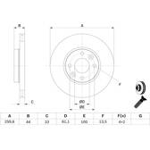 Jeu de 2 disques de frein BOSCH - 0 986 479 103