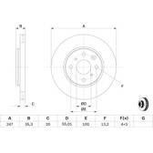 Jeu de 2 disques de frein BOSCH - 0 986 479 239
