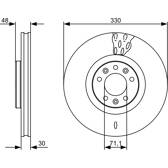 Disque de frein (à l'unité) BOSCH - 0 986 479 529
