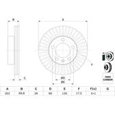 Disque de frein (à l'unité) BOSCH - 0 986 479 716