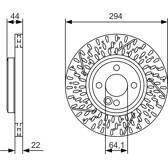 Jeu de 2 disques de frein BOSCH - 0 986 479 A69