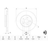 Jeu de 2 disques de frein BOSCH - 0 986 479 B44