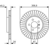 Disque de frein (à l'unité) BOSCH - 0 986 479 C93