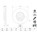 Disque de frein (à l'unité) BOSCH - 0 986 479 H12