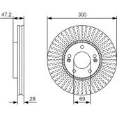 Jeu de 2 disques de frein BOSCH - 0 986 479 S14
