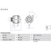 Dynamo / Alternator (Gereviseerd) BOSCH - 0 986 032 790