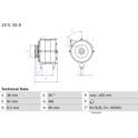 Dynamo / Alternator (Gereviseerd) BOSCH - 0 986 036 020