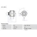 Dynamo / Alternator (Gereviseerd) BOSCH - 0 986 039 100