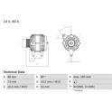Dynamo / Alternator (Gereviseerd) BOSCH - 0 986 040 380
