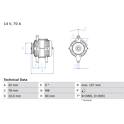 Dynamo / Alternator (Gereviseerd) BOSCH - 0 986 040 850