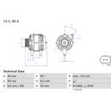 Dynamo / Alternator (Gereviseerd) BOSCH - 0 986 041 310