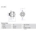 Dynamo / Alternator (Gereviseerd) BOSCH - 0 986 041 381