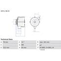 Dynamo / Alternator (Gereviseerd) BOSCH - 0 986 041 630