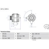 Dynamo / Alternator (Gereviseerd) BOSCH - 0 986 041 860