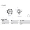 Dynamo / Alternator (Gereviseerd) BOSCH - 0 986 042 181