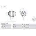 Dynamo / Alternator (Gereviseerd) BOSCH - 0 986 043 101