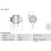 Dynamo / Alternator (Gereviseerd) BOSCH - 0 986 043 981